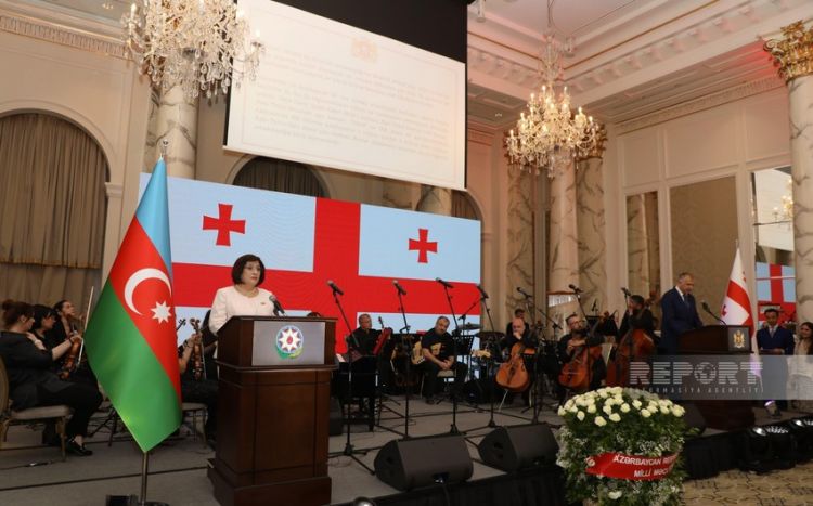 Sahibə Qafarova Gürcüstanın Müstəqillik Günü münasibəti ilə keçirilmiş tədbirdə çıxış edib