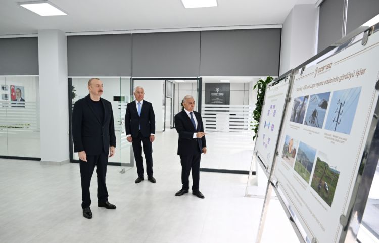Prezident İlham Əliyev Laçın Elektrik Şəbəkəsi Rəqəmsal İdarəetmə Mərkəzinin açılışında iştirak edib<font color=red> - FOTOLAR</font>