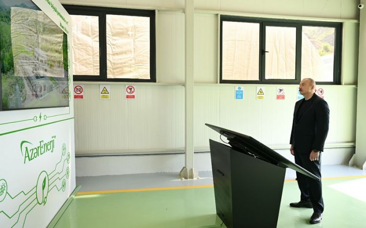 Prezident İlham Əliyev Laçında “Aşağı Malıbəyli” və “Mirik” su elektrik stansiyalarının açılışında iştirak edib<font color=red> - FOTOLAR</font>