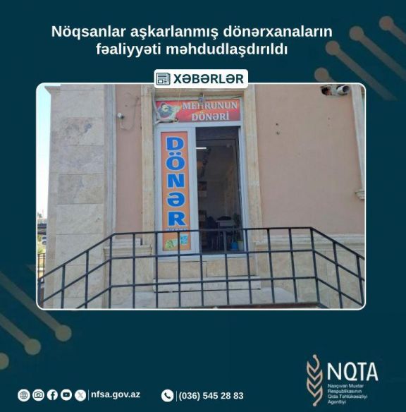 Nöqsanlar aşkarlanmış dönərxanaların fəaliyyəti məhdudlaşdırıldı<font color=red> - FOTOLAR</font>
