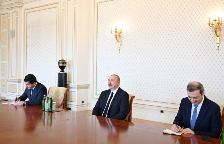 Azərbaycan Prezidenti İlham Əliyev Şimali Makedoniya Assambleyasının sədrini qəbul edib <font color=red> - FOTOLAR</font>