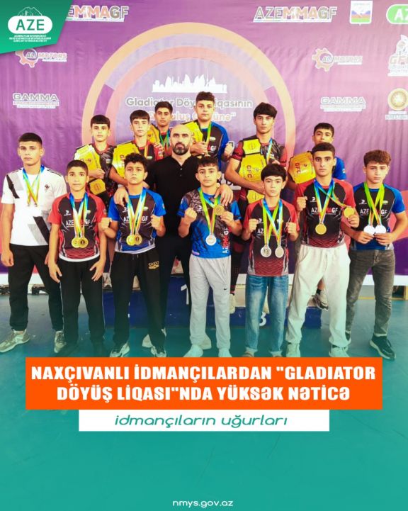 Naxçıvanlı idmançılar "Gladiator Döyüş Liqası"nda yüksək nəticə göstəriblər<font color=red> - FOTOLAR</font>