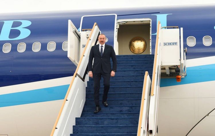 Prezident İlham Əliyev Türkiyəyə işgüzar səfərə gəlib