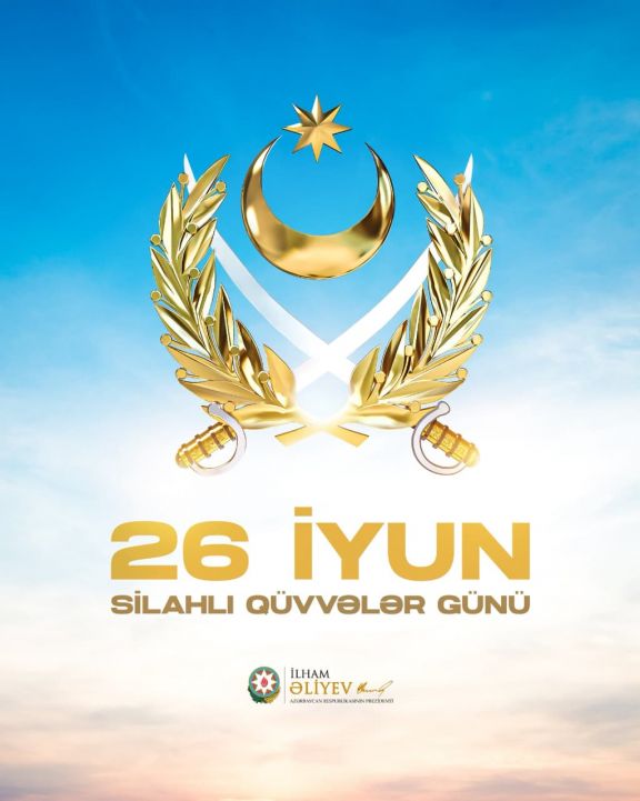 Azərbaycan Prezidenti Silahlı Qüvvələr Günü münasibətilə paylaşım edib