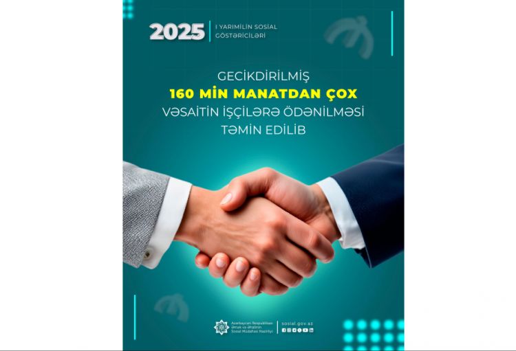 Gecikdirilmiş 160 min manatdan çox vəsaitin işçilərə ödənilməsi təmin edilib