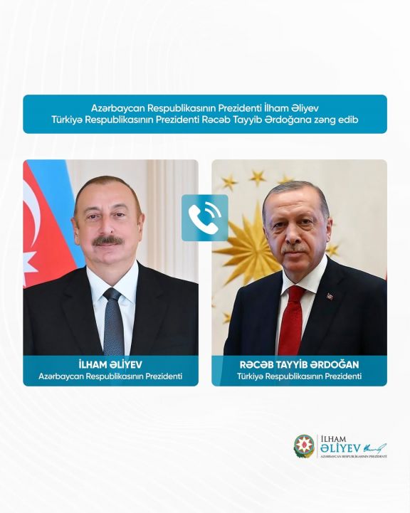 Prezident İlham Əliyev Ərdoğana zəng edib