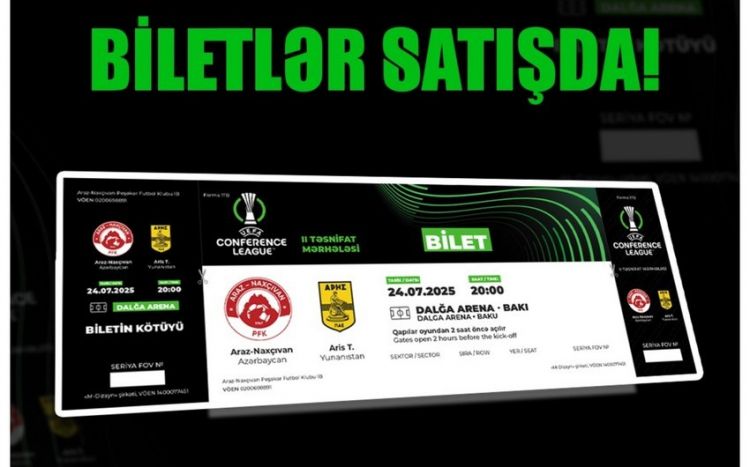 “Araz-Naxçıvan” – “Aris” oyununa satılan biletlərin sayı açıqlanıb