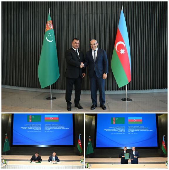 Azərbaycan-Türkmənistan Hökumətlərarası Komissiyasının iclası keçirilib, tərəfdaşlıq sənədi imzalanıb<font color=red> - VİDEO</font>