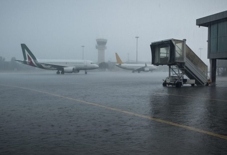 Əlverişsiz havaya görə Piza aeroportu fəaliyyətini müvəqqəti dayandırıb