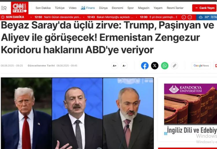 Türkiyə mediası Azərbaycan Prezidentinin Vaşinqtona səfərini geniş işıqlandırır