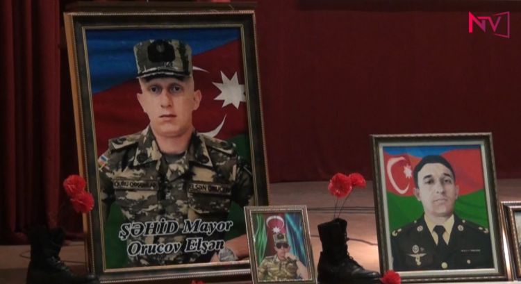 ŞƏHİD MAYOR ELŞƏN ORUCOVUN XATİRƏSİ ANILIB<font color=red> - VİDEO</font>