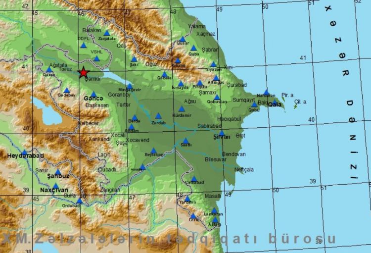 Tovuzda zəlzələ qeydə alınıb