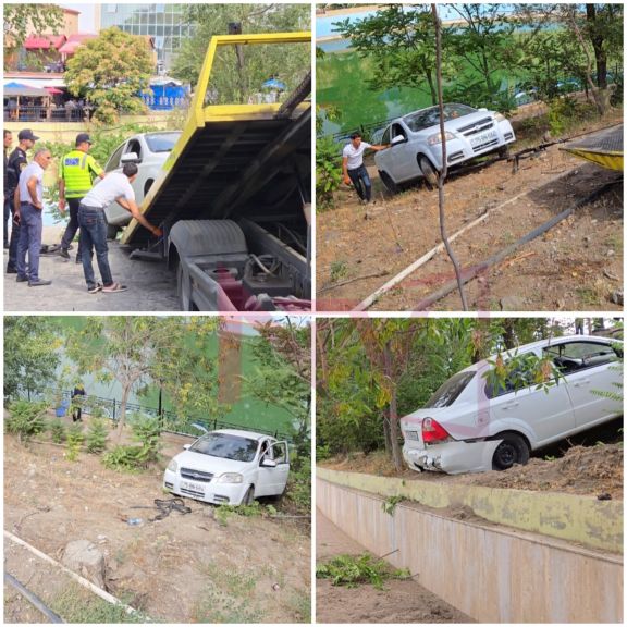 Naxçıvanda avtomobil “Bazar gölü”nün yaxınlığına düşüb