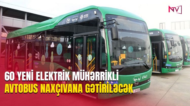 60 yeni elektrik mühərrikli avtobus Naxçıvana gətiriləcək