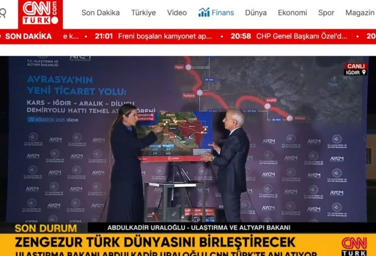 Türkiyəli nazir: Qars-Naxçıvan dəmir yolu Türkiyənin iqtisadi inkişafına güclü təkan verəcək