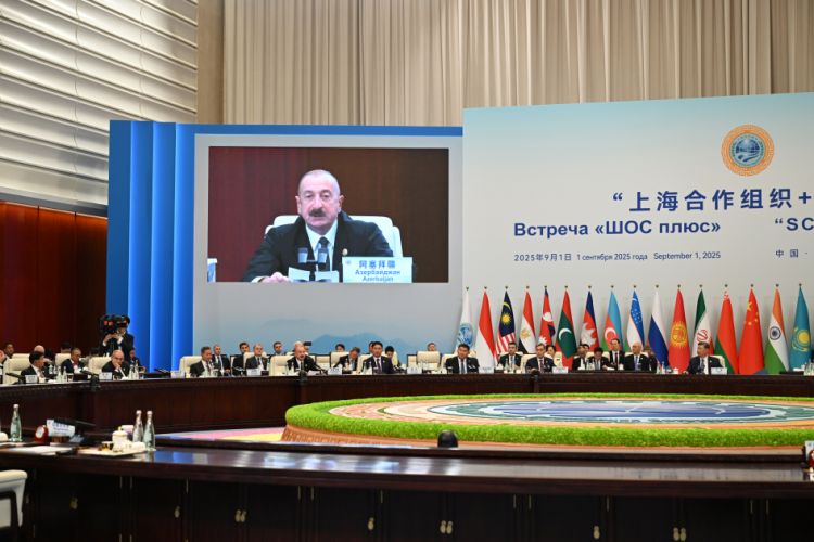 Çinin Tiencin şəhərində “ŞƏT plyus” formatında görüş keçirilib Prezident İlham Əliyev tədbirdə çıxış edib<font color=red> - FOTOLAR</font>