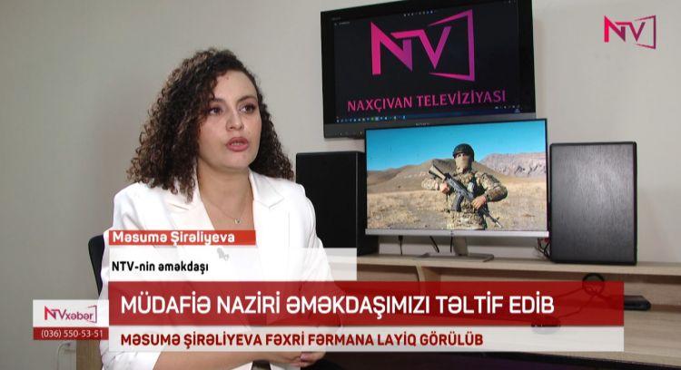 Zakir Həsənov Naxçıvan televiziyasının əməkdaşını təltif edib<font color=red> - VİDEO</font>