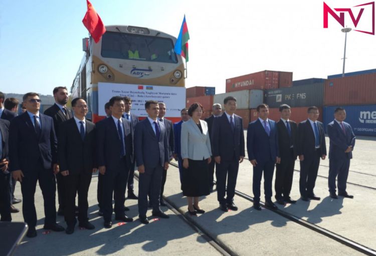 Çindən Azərbaycana yola düşən qatar Bakıya çatıb<font color=red> - FOTOLAR</font>