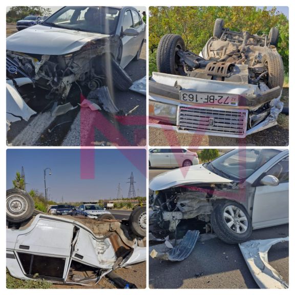 Babək rayonunda avtomobillər toqquşub, xəsarət alanlar var