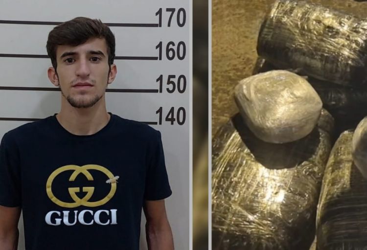 Lənkəranda saxlanılan narkokuryerdən 13 kiloqram marixuana aşkarlanıb