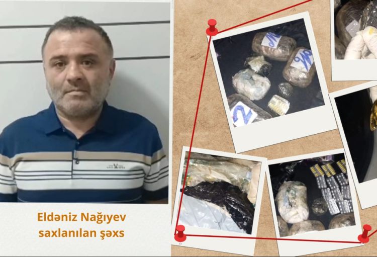 Biləsuvarda saxlanılan narkokuryerdən 6 kiloqram narkotik vasitə aşkarlanıb