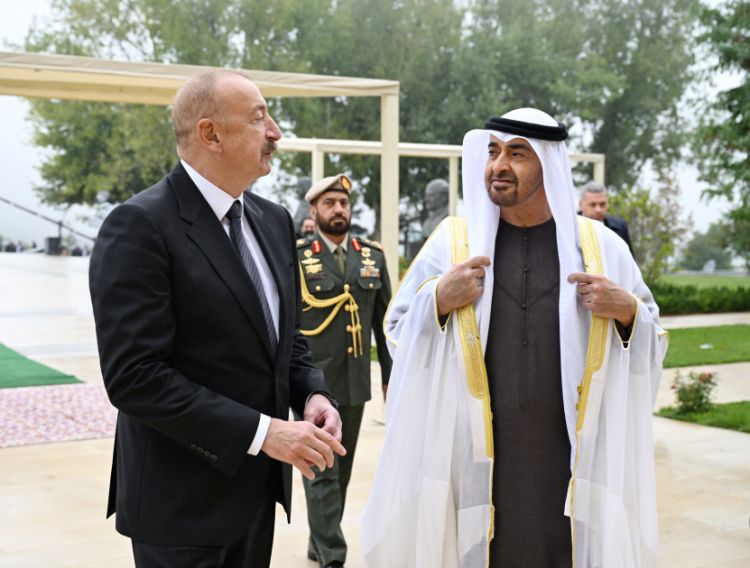 Birləşmiş Ərəb Əmirliklərinin Prezidentinin Şuşada rəsmi qarşılanma mərasimi olub<font color=red> - FOTOLAR</font>