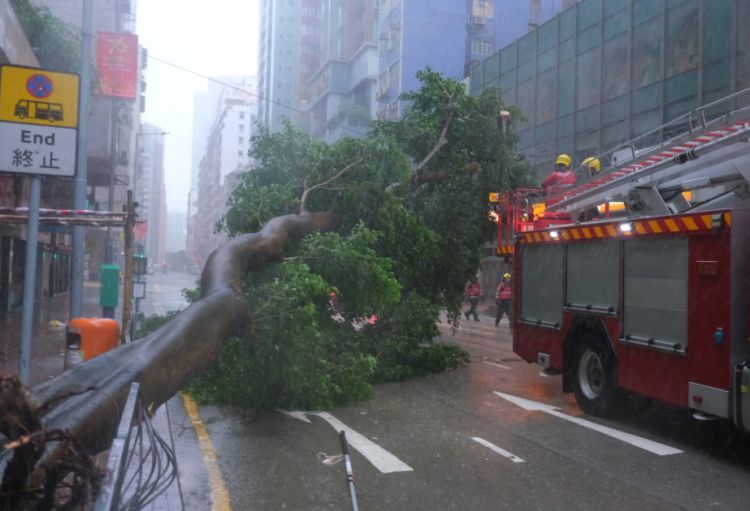 “Raqasa” tayfunu Çin sahillərinə güclü külək və yağıntı gətirib
