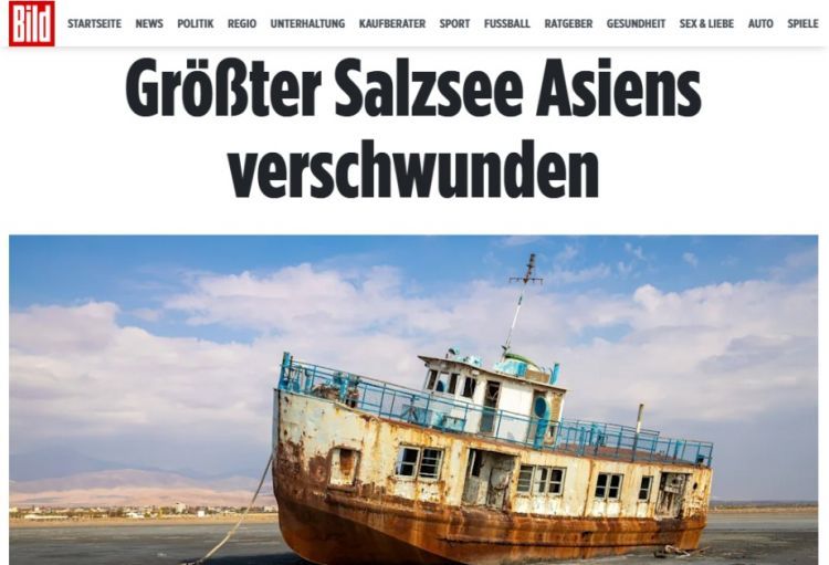 “Bild” qəzeti: Urmiya gölünün yoxa çıxması bölgədə ekoloji fəlakətə səbəb olub