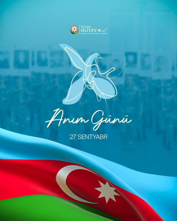 Prezident İlham Əliyev 27 Sentyabr - Anım Günü ilə əlaqədar paylaşım edib