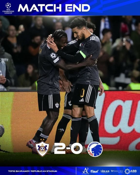 UEFA Çempionlar Liqası: "Qarabağ" əsas mərhələdə "Kopenhagen"i də məğlub edib