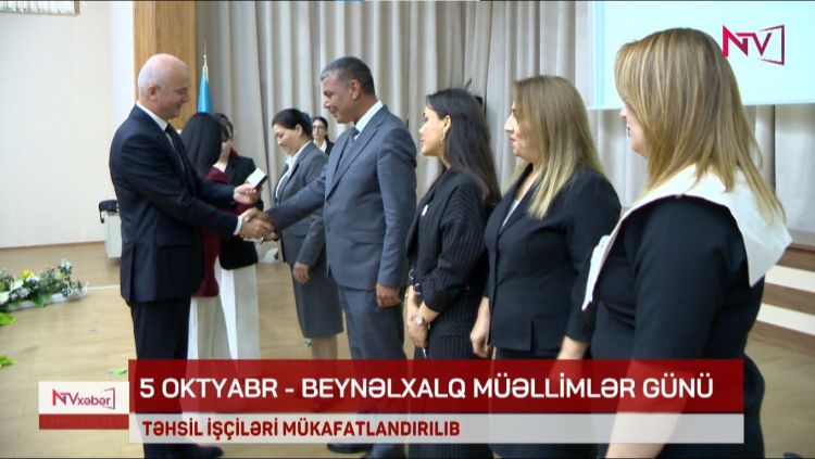 NAXÇIVANDA TƏHSİL İŞÇİLƏRİ MÜKAFATLANDIRILIB<font color=red> - VİDEO</font>