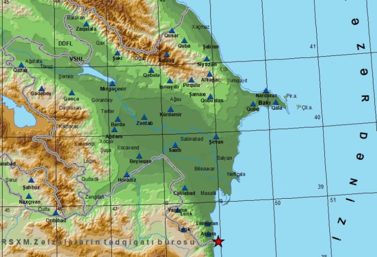 Xəzər dənizində zəlzələ olub