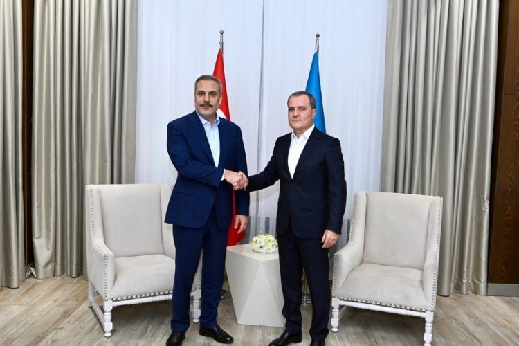 Ceyhun Bayramov Qəbələdə Hakan Fidanla görüşüb