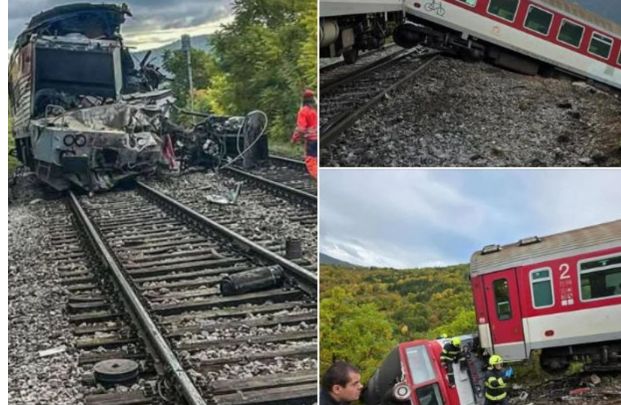 Slovakiyada iki qatarın toqquşması nəticəsində təxminən 100 nəfər xəsarət alıb