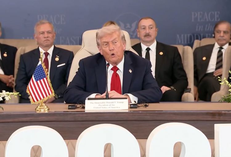 Tramp Yaxın Şərq Sülh Sammitində Rəcəb Tayyib Ərdoğana təşəkkür edib