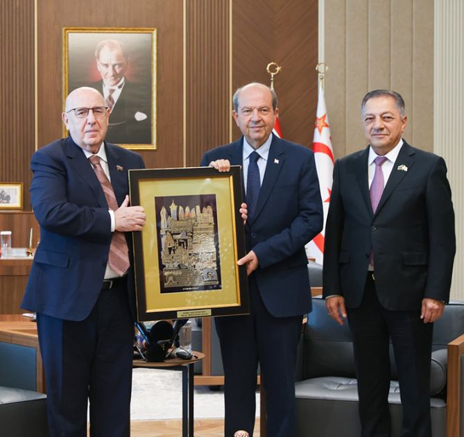 Ersin Tatar ŞKTC, Azərbaycan və Türkiyə parlamentlərarası dostluq qruplarının rəhbərləri ilə görüşüb<font color=red> - FOTOLAR</font>