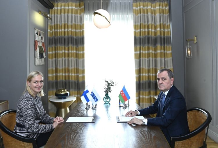 Azərbaycanın xarici işlər naziri Ceyhun Bayramov ATƏT-in fəaliyyətdə olan sədri ilə görüşüb