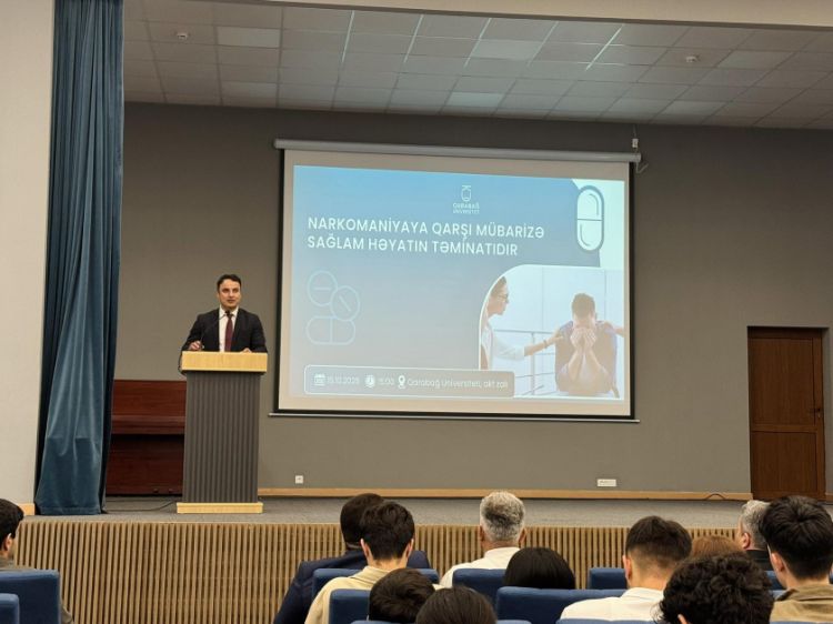 Qarabağ Universitetində narkomaniyaya qarşı maarifləndirici tədbir keçirilib<font color=red> - FOTOLAR</font>