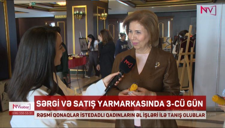 RƏSMİ QONAQLAR İSTEDADLI QADINLARIN ƏL İŞLƏRİ İLƏ TANIŞ OLUBLAR<font color=red> - VİDEO</font>