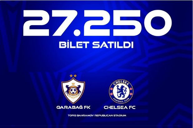 Çempionlar Liqası: "Qarabağ"ın oyununa 27 250 bilet satılıb
