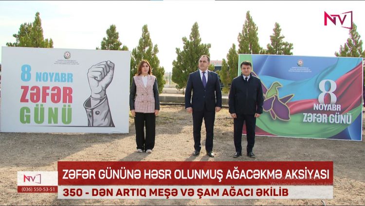 Naxçıvanda Zəfər Günü münasibətilə ağacəkmə aksiyası keçirilib<font color=red> - VİDEO</font>