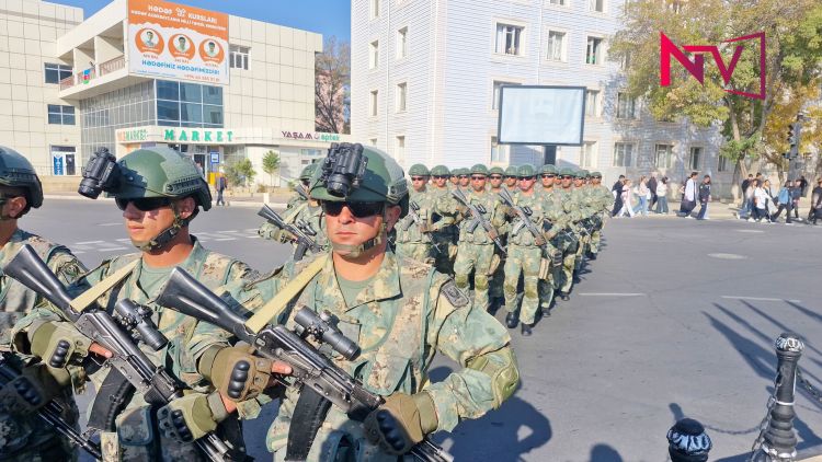 Naxçıvanda Zəfər günü ilə bağlı hərbi yürüş keçirilir