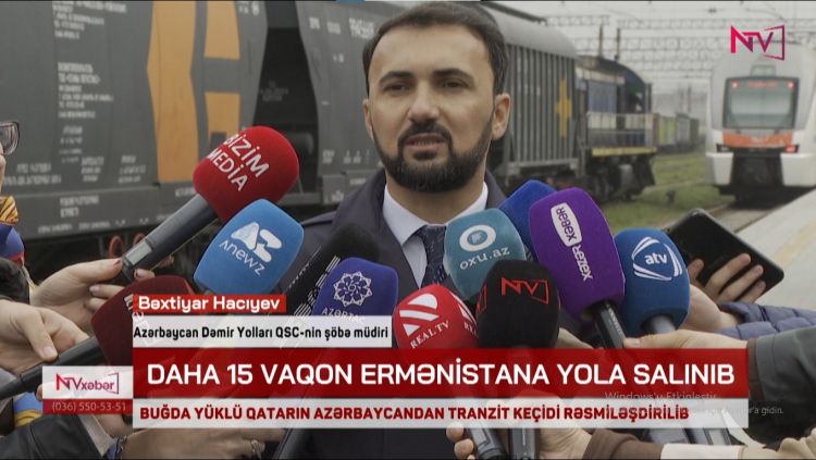 DAHA 15 VAQON ERMƏNİSTANA YOLA SALINIB<font color=red> - VİDEO</font>