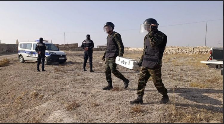 Naxçıvanda əl qumbarası və top mərmisi tapılıb<font color=red> - VİDEO</font>