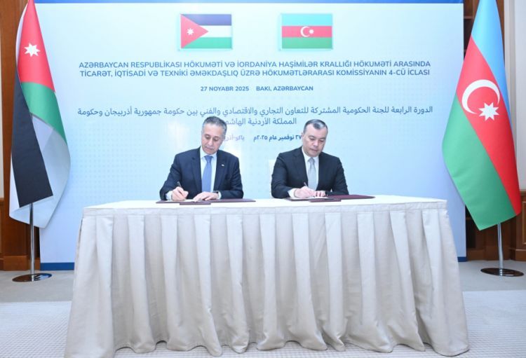 Azərbaycan–İordaniya sənədləri imzalanıb