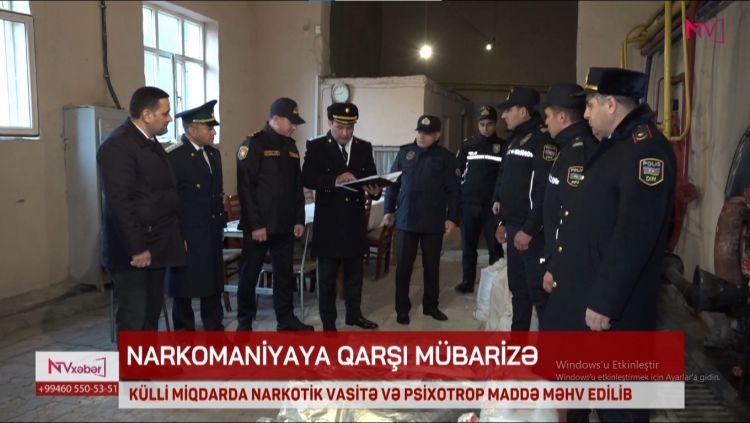 Naxçıvanda külli miqdarda narkotik vasitə məhv edilib<font color=red> - VİDEO</font>