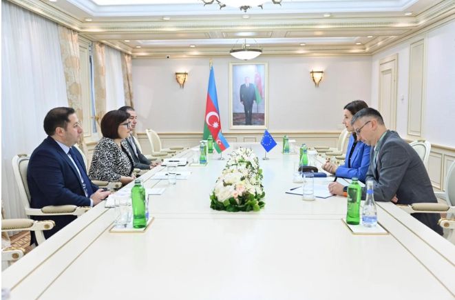Sahibə Qafarova Aİ-nin Azərbaycandakı nümayəndəliyinin rəhbəri ilə görüşüb<font color=red> - FOTOLAR</font>