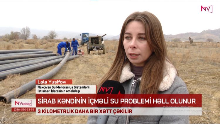 SİRAB KƏNDİNİN SU PROBLEMİ HƏLL OLUNUR<font color=red> - VİDEO</font>