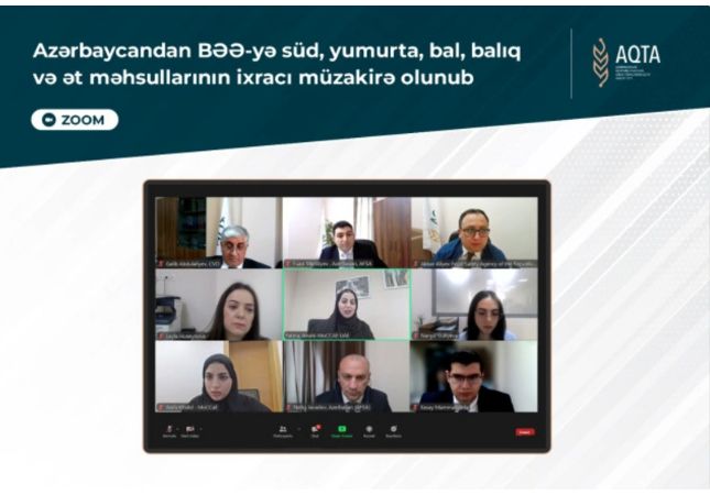 Azərbaycandan BƏƏ-yə süd, yumurta, bal, balıq və ət məhsulları ixrac oluna bilər