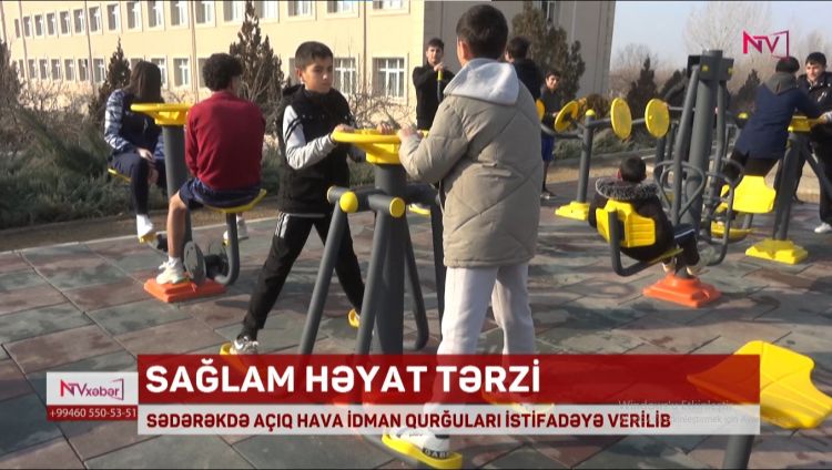 Sədərək rayonunda açıq hava idman qurğuları istifadəyə verilib<font color=red> - VİDEO</font>